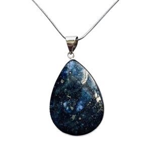 Lapis Lazuli Silver Hypoallergenic Snake Necklace #7015